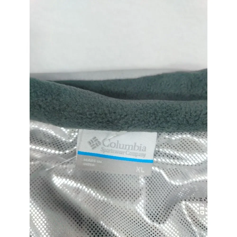 Columbia Fleece Men's XL Green Basin Butte Omni Heat Gorpcore Outdoors Hiking - Picture 3 of 16